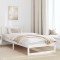 vidaXL Cadru de pat cu headboard Alb 80 x 200 cm Lemn masiv de pin 873293