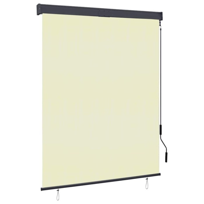 vidaXL Jaluzea tip rulou de exterior, crem, 140 x 250 cm 145971