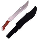 Cumpara ieftin Maceta Vanatoare IdeallStore USA Croc 47cm, Otel Inoxidabil, Teaca Inclusa, Argintie