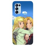 Husa compatibila cu Oppo A54 5G model Winry and Edward Full Metal Achemist, Silicon, TPU, Viceversa, Transparent, Carcasa