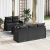 VidaXL Set de canapele pentru grădină 6 pcs Negru 55 x 55 x 37 cm 3354252
