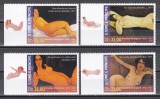 Sao Tome si Principe 2020 - Picturi - Centenarul morții lui Amedeo Modigliani, Serie cu Tapsuri cu perforații doar pe 2 laturi, MNH