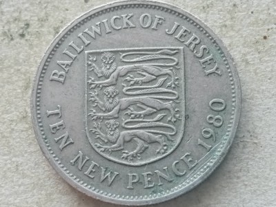 JERSEY-10 NEW PENCE 1980 foto