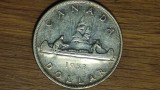 AG10 Canada - moneda uriasa argint - 1 dolar / dollar 1953 - Elisabeta II - 23+ g &bull; ⌀ 36.00 mm &bull; ag 800 - calitate senzationala !