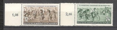 D.D.R.1954 Turul pacii la ciclism SD.25 foto