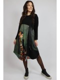 ROCHIE MIDI ASIMETRICA CU BUZUNARE SI MANACA LUNGA CAT MELEK TALIE UNICA Multicolora