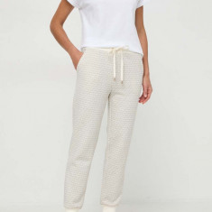 MICHAEL Michael Kors pantaloni de trening femei, culoarea bej, modelator