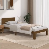 VidaXL Cadru de pat, maro miere, 90x200 cm, lemn masiv de pin