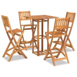 Cumpara ieftin Set de bar de exterior, 5 piese, lemn masiv de acacia