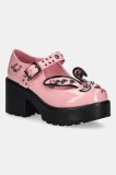 Koi Footwear pumps Tira Pink Mary Janes Death Raver Bunny culoarea roz, cu toc drept, ND199