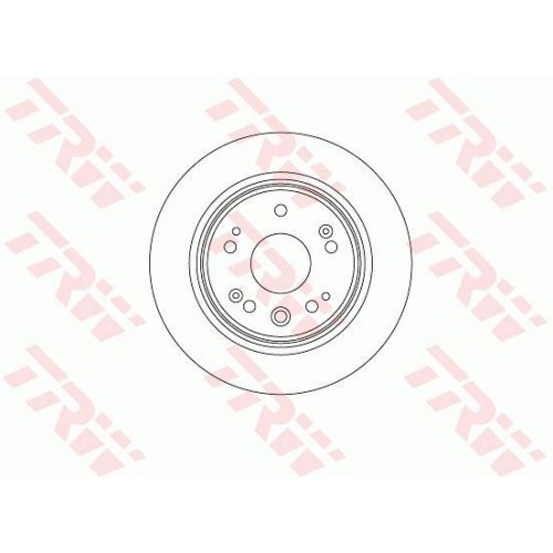 Set disc frana Honda Cr-V 2 (Rd) 09.01-07.07, Spate, 282X9mm, plin, TRW