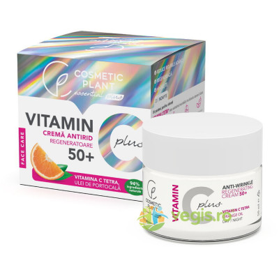 Vitamin C Plus Crema de Fata Antirid Regeneratoare 50+ cu Vitamina C Tetra si Ulei de Portocala 50ml foto