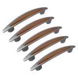 Cumpara ieftin Set 5 Manere din plastic, 2101-03, lungime 130 mm, distanta gauri 96 mm, fag