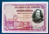 SPANIA-50 PESETAS -1928-P-75