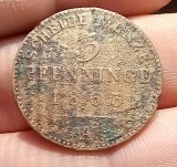 (M1460) MONEDA GERMANIA - PRUSIA - 3 PFENNIGE 1863 (1/120 THALER), LIT. A (MONETARIA BERLIN), WILHELM I