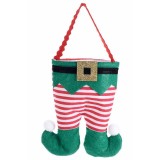 Gentuta din textil multicolor model Craciun 17x26 cm
