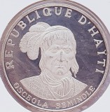 43 Haiti 10 Gourdes 1971 47g 99.9% Osceola Seminole km 79 proof argint, America Centrala si de Sud