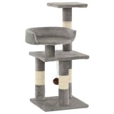 Cumpara ieftin Ansamblu pentru pisici, stalpi din funie de sisal, 65 cm, gri