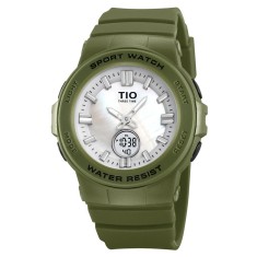 Ceas copii TIO 2076 Digital Quartz Analog Silicon Army Verde