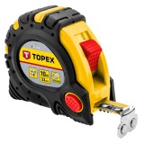 Ruleta magnetica Topex 10 m x 32 mm cu banda din otel pentru bricolaj