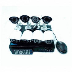 Sistem Supraveghere DVR 8 Camere AHD 1200L CCTV Exterior Infrarosu D1 foto