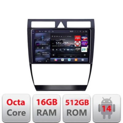 Navigatie Audi A6 C5 1997-2004 Edotec Kit-102 8 core QLED 2K 16+512 360 Android Waze USB Navigatie Internet Youtube Radio CarStore Technology foto