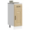 Dulap Baza Bucatarie Stejar Sonoma 30x46x81.5 cm Gossi Kalmar, Sertar si Usa, Picioare Reglabile