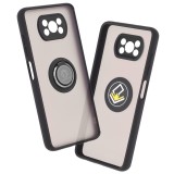 Husa Xiaomi Poco X3 Techsuit Glinth Cu Inel Suport Stand Magnetic - Negru
