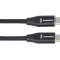 Cablu USB type C T-T 240W 0.5m brodat Negru, ku31cv05