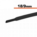 Tub termocontractibil negru 18mm/ 9mm 0.5m