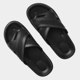Slapi din cauciuc cu bareta incrucisata, Negri, pentru Barbati, CMCLASS