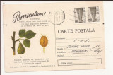 Carte Postala - Pomicultori - Buletin de avertizare - circulata 1972