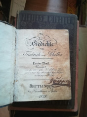 Gedichte, Erster Theil &amp;amp;#8211; Friedrich von Schiller, 1826 foto
