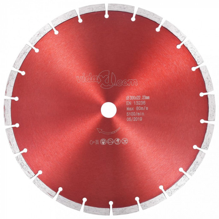 vidaXL Disc diamantat de tăiere, oțel, 300 mm