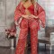 V487RR-100 Set 3 piese lenjerie tip pijama din top, camasa si pantaloni lungi