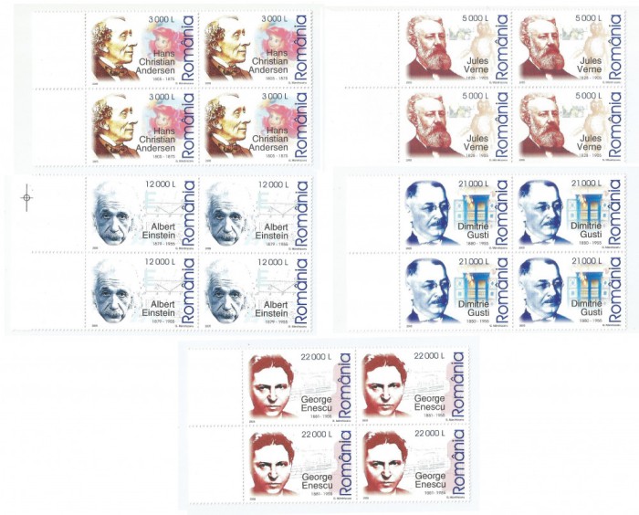 |Romania, LP 1681/2005, Aniv.-Comemorari-Personalitati 2005 (II), bloc 4, MNH