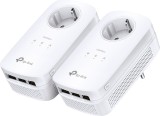 KIT ADAPTOR POWERLINE TP-LINK tehnologie AV2, AV1300, pana la 1300Mbps, 3 porturi Gigabit, priza AC, 2 buc. &amp;quot;TL-PA8030PKIT&amp;quot; (timbru verde 2