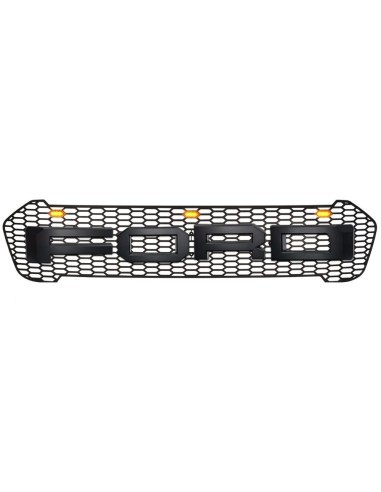 Grila radiator negru mat cu LED portocaliu Ford Ranger T8 2019-2022