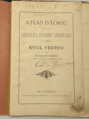 George Bucurescu Atlas Istoric pentru serviciul isotriei universale - Evul Vechi foto