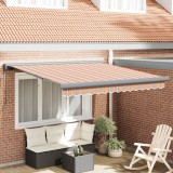 vidaXL Marchiză manuală retractabilă dungă multicoloră 300x250 cm