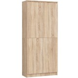 Dulap cu 8 etajere, PAL laminat 16 mm, 80x35x180 cm, stejar sonoma Household NewTrend