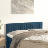 VidaXL Tăblii de pat, 2 buc., albastru &icirc;nchis, 72x5x78/88 cm, catifea