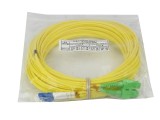 Cablu de legătură cu fibră optică LC/UPC, SC/APC, SM, G657a1, DX, 3,0 mm, LSZH, 12,5 m, nou, Patchcord