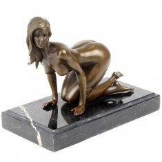 Nud- statueta din bronz pe soclu din marmura FA-68 foto