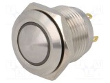 Comutator anti-vandalism ONPOW Poz: 2 SPST-NO 2A/36VDC IP65 galben