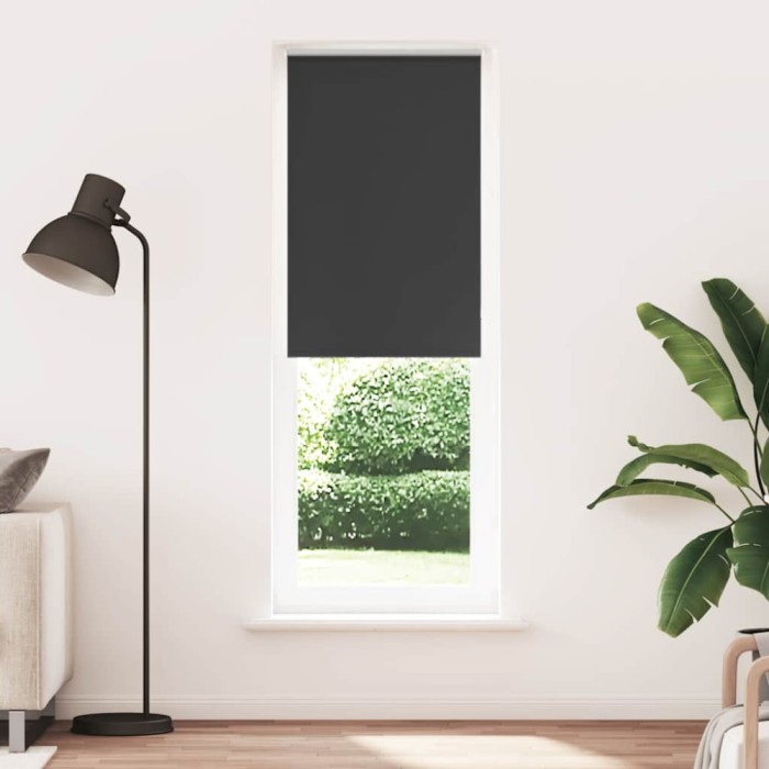 vidaXL Jaluzea cu role opace negru 75x210 cm lățime material 70,7 cm 4010915