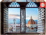 Puzzle 1000 piese Views of Florence Italy, Educa