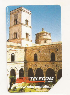 CT1-Cartela Telefonica -Telecom Italia - 10000 Lire - Abbazia Benedettina foto