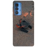 Husa compatibila cu Motorola G20 model Baby turtle, Silicon, TPU, Viceversa, Transparent, Carcasa