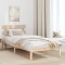 vidaXL Cadru de pat cu headboard Maro 80 x 200 cm Lemn masiv de pin 872134